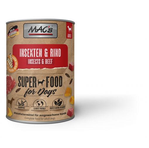 MACs Dog Insekten & Rind Dose 750g (Menge: 6 je Bestelleinheit)