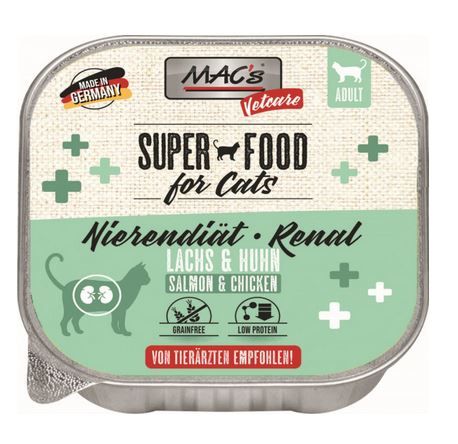 MACs Cat Vetcare Lachs Huhn Nierendiät 100g (Menge: 16 je Bestelleinheit)