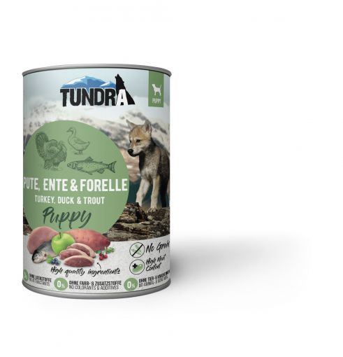 Tundra Dog Dose Puppy Pute, Ente & Forelle 400g (Menge: 6 je Bestelleinheit)