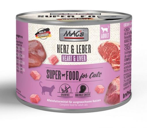 MACs Cat Herz & Leber 200g (Menge: 6 je Bestelleinheit)