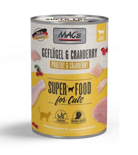 MACs Cat Geflügel & Cranberry 400g (Menge: 6 je Bestelleinheit)