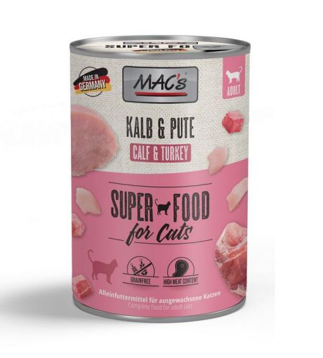 MACs Cat Kalb & Pute 400g (Menge: 6 je Bestelleinheit)