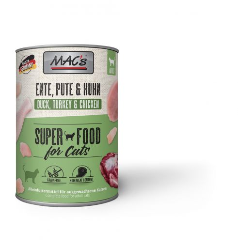 MACs Cat Ente, Pute & Huhn 400g (Menge: 6 je Bestelleinheit)