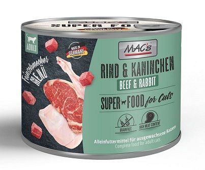 MACs Cat Feinschmecker Rind & Kaninchen 200g (Menge: 6 je Bestelleinheit)