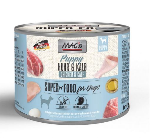 MACs Dog Puppy Huhn & Kalb 200g (Menge: 6 je Bestelleinheit)