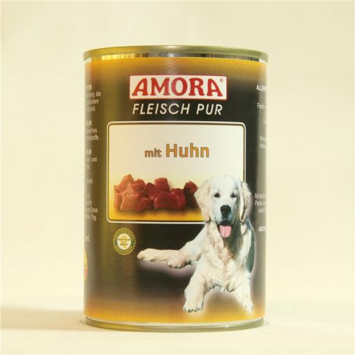 AMORA Dog Fleisch Pur getreidefrei Huhn 400g (Menge: 6 je Bestelleinheit)