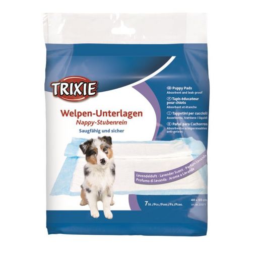 Trixie Welpen-Unterlage 7 x Nappy-Stubenrein mit Lavendelduft  40 x 60 cm