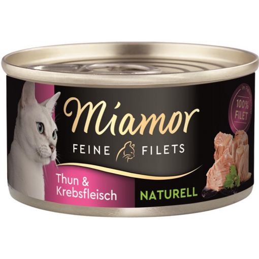 Miamor Dose Feine Filets Naturelle Thunfisch & Krebsfleisch 80 g (Menge: 24 je Bestelleinheit)