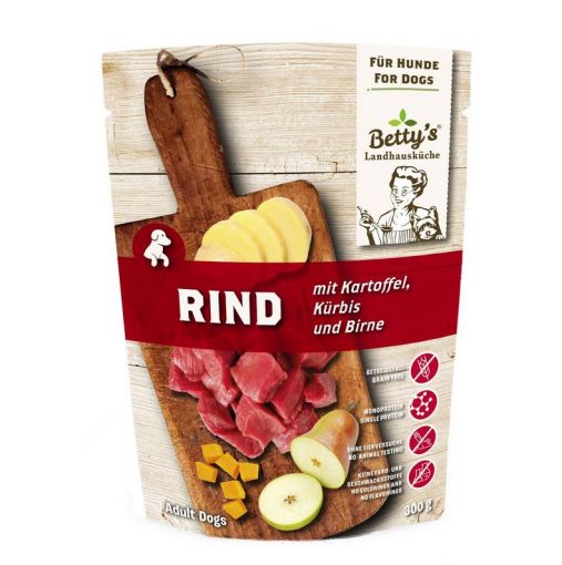 Bettys Landhausküche Hund FB Rind mit Kartoffel 300g (Menge: 10 je Bestelleinheit)