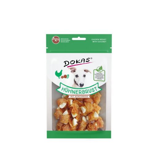 Dokas Dog Hühnerbrust mit Kokosnuss 60g (Menge: 9 je Bestelleinheit)