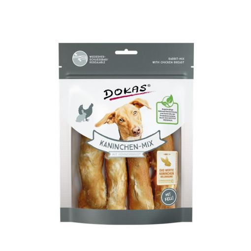 Dokas Dog Kaninchen-Mix mit Hühnerbrust 120g (Menge: 5 je Bestelleinheit)