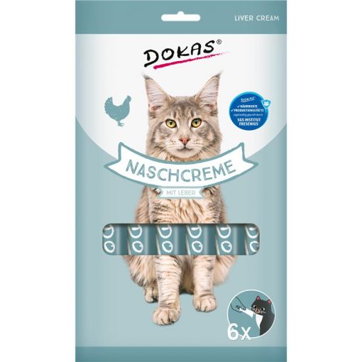 Dokas Cat Snack Nasch-Creme mit Leber 90g (Menge: 12 je Bestelleinheit)