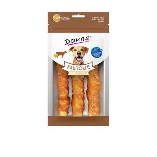 Dokas Dog Kaurolle Hühnerbrust Medium 150 g (Menge: 6 je Bestelleinheit)