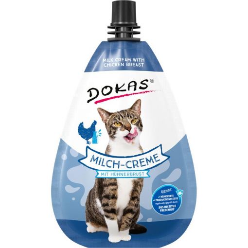 Dokas Cat Snack Milch-Creme mit Hühnerbrust 80g (Menge: 8 je Bestelleinheit)