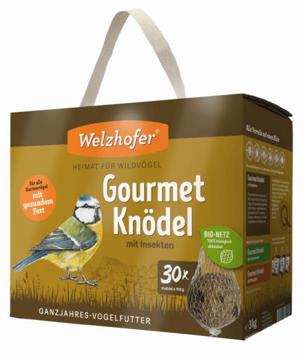 Welzhofer Bird Gourmetknödel Mit Insekten 30x100g im BIO-Netz