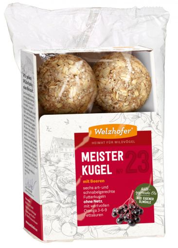 Welzhofer Bird Meisterkugeln No. 23 mit Beeren 6x100 g (ohne Netz) (Menge: 12 je Bestelleinheit)