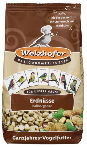 Welzhofer Bird Erdnüsse halbe/ganze 1kg (Menge: 8 je Bestelleinheit)