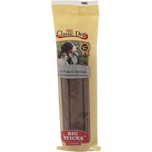 Classic Dog Snack Big Sticks Pute & Gemüse 3er Pack (Menge: 16 je Bestelleinheit)