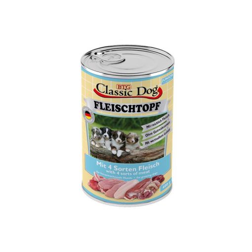 Classic Dog Dose Fleischtopf Junior mit 4 Sorten Fleisch 400g (Menge: 6 je Bestelleinheit)