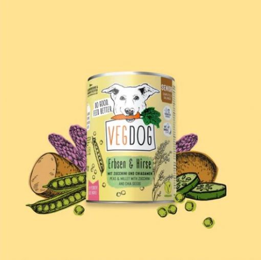 VEGDOG Senior Erbsen & Hirse  400g (Menge: 6 je Bestelleinheit)