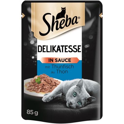 Sheba Portionsbeutel Delikatesse mit Thunfisch in Sauce 85g (Menge: 24 je Bestelleinheit)