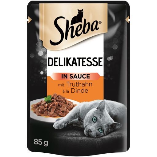 Sheba Portionsbeutel Delikatesse mit Truthahn in Sauce 85g (Menge: 24 je Bestelleinheit)