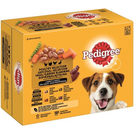 Pedigree PB Multipack Geflügel Selektion 12x100g (Menge: 4 je Bestelleinheit)