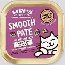 Lilys Kitchen Cat Chicken, Cod & Shrimps Paté for Mature Cats 85g (Menge: 19 je Bestelleinheit)