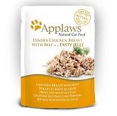 Applaws Cat Nassfutter Frischebeutel Huhn & Rind in Gelee 70g (Menge: 16 je Bestelleinheit)