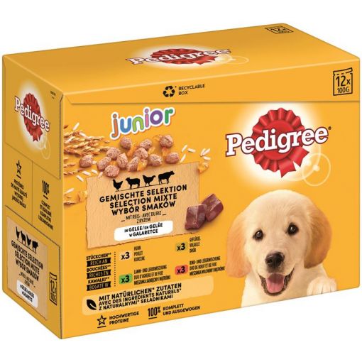 Pedigree PB Junior in Gelee im Multipack 12x100g (Menge: 4 je Bestelleinheit)