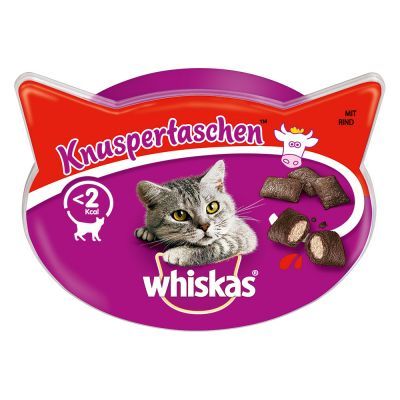 Whiskas Snack Knuspertaschen Rind 60g (Menge: 8 je Bestelleinheit)