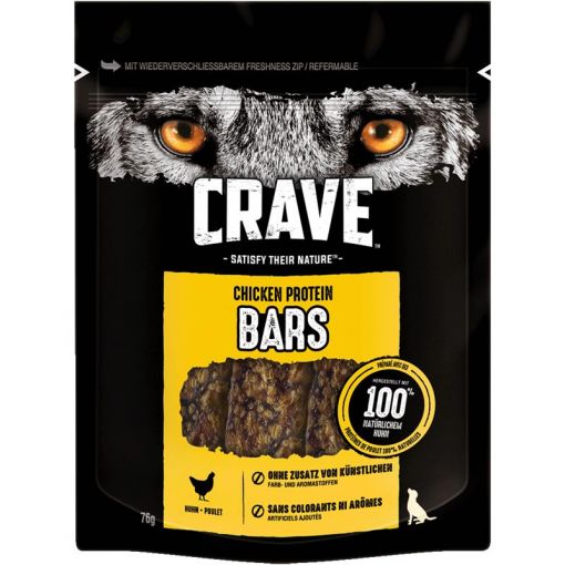 Crave Dog Snack Protein Bars mit Huhn 76 g (Menge: 7 je Bestelleinheit)