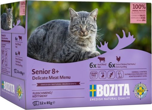 Bozita Senior 8+ Häppchen in Sauce mit Fleisch Multibox 12x85 g