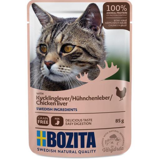 Bozita Häppchen in Gelee mit Hühnchenleber 85 g (Menge: 12 je Bestelleinheit)