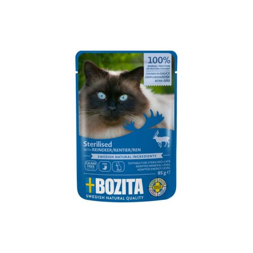 Bozita Sterilised Häppchen in Sauce PB Rentier 85 g (Menge: 12 je Bestelleinheit)