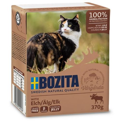 Bozita Cat Tetra Recard Häppchen in Gelee Elch 370 g (Menge: 6 je Bestelleinheit)