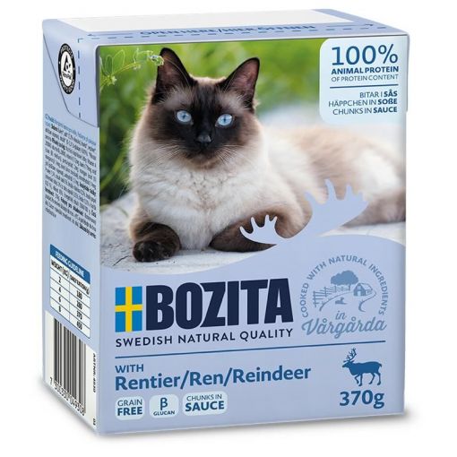 Bozita Häppchen in Sauce mit Rentier 370 g (Menge: 6 je Bestelleinheit)