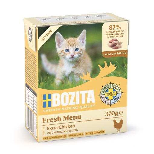 Bozita Häppchen in Sauce mit Hühnchen für Kitten 370 g (Menge: 6 je Bestelleinheit)