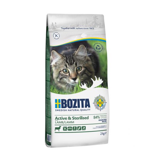 Bozita Active & Sterilised Grain free mit Lamm 2 kg