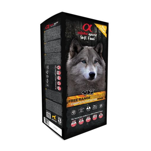 alpha spirit Dog Complete Soft Food Freiland-Geflügel 9kg