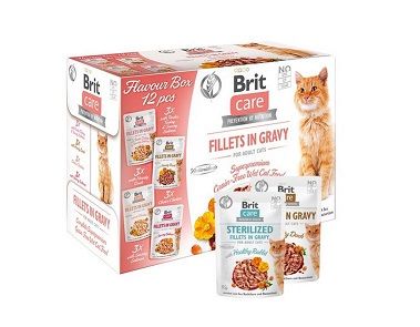 Brit Care Cat Flavour Box Fillets in Gravy 12x85 g