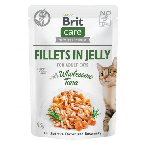 Brit Care Cat  Fillets in Jelly with Wholesome Tuna 85g (Menge: 24 je Bestelleinheit)