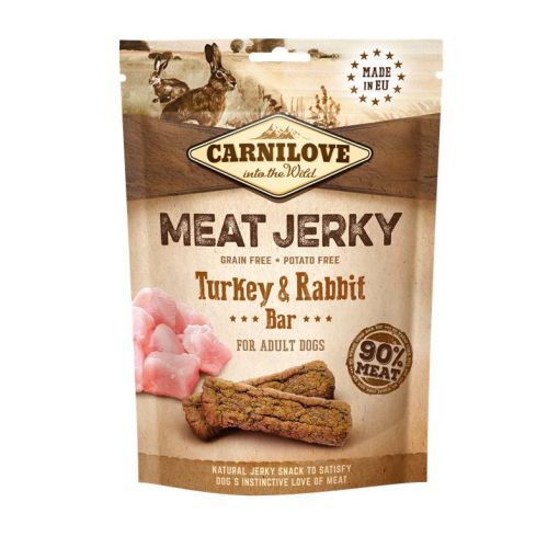 Carnilove Dog Snack Meat Jerky Turkey & Rabbit Bar 100g