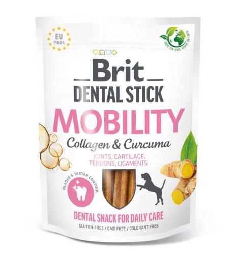 Brit Dog Snack Dental Stick Mobility - Curcuma & Collagen 251g