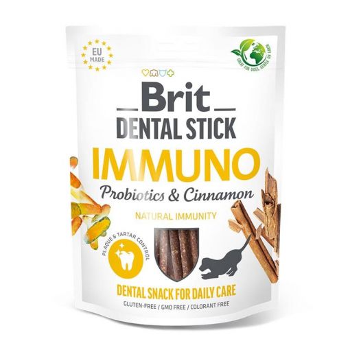 Brit Dog Snack Dental Stick Immuno - Probiotics & Cinnamon 251g