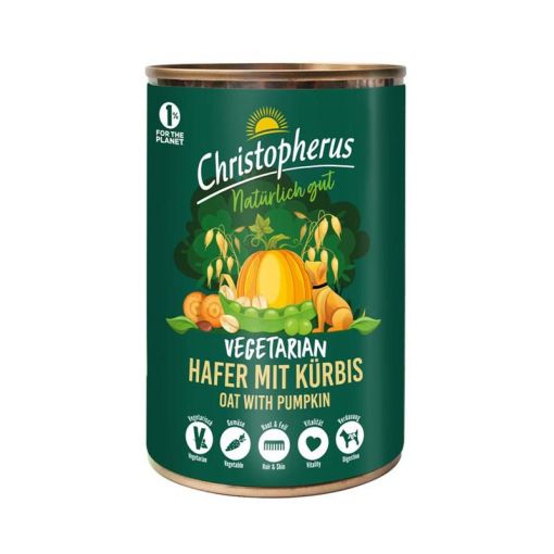 Christopherus Dose Vegetarian Hafer mit Kürbis 400g (Menge: 6 je Bestelleinheit)