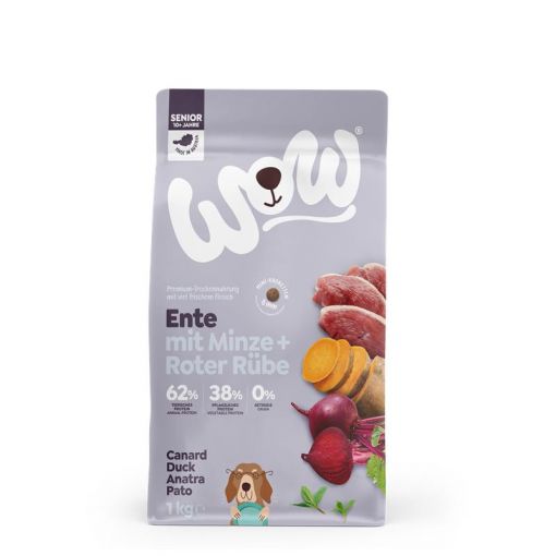 Wow Dog Trocken Minis Senior Ente 1kg