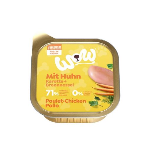 Wow Dog Schale Junior Huhn 150g (Menge: 11 je Bestelleinheit)