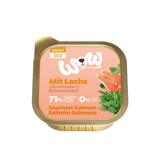 Wow Dog Schale Adult Lachs 150g (Menge: 11 je Bestelleinheit)