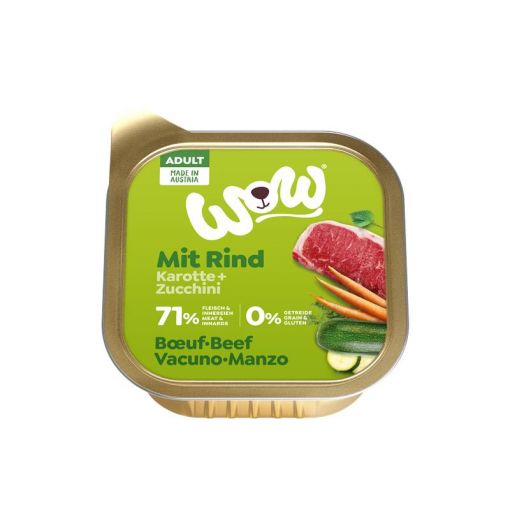 Wow Dog Schale Adult Rind 150g (Menge: 11 je Bestelleinheit)